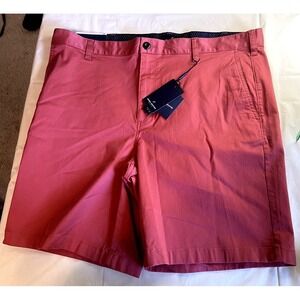 New Daniel Hechter Paris Lyocell Shorts Red Flat Front Stretch Size 40 NWT